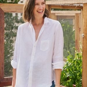 Frank & Eileen Shirley Shirt White Linen L